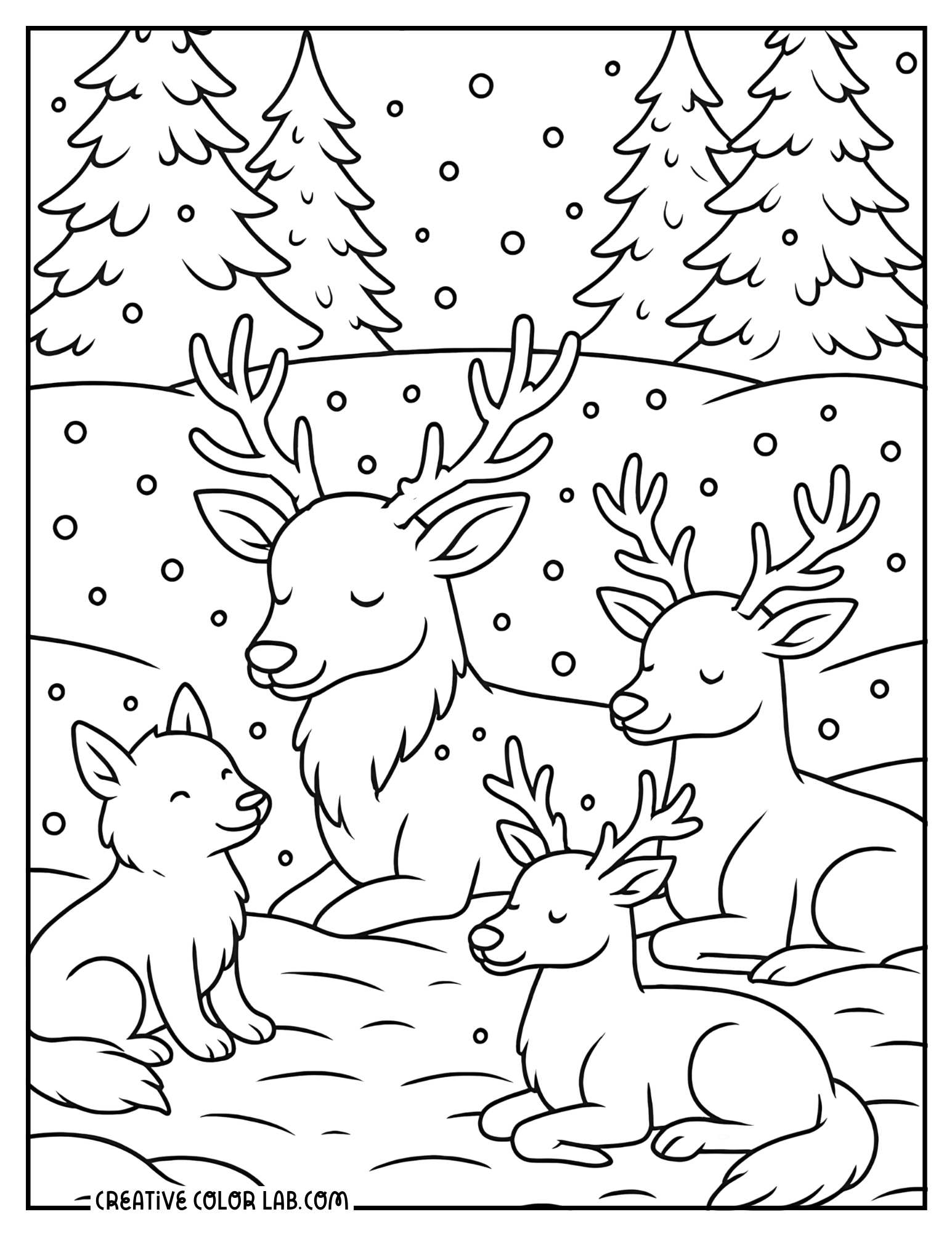 winter coloring pages | free pdf printables